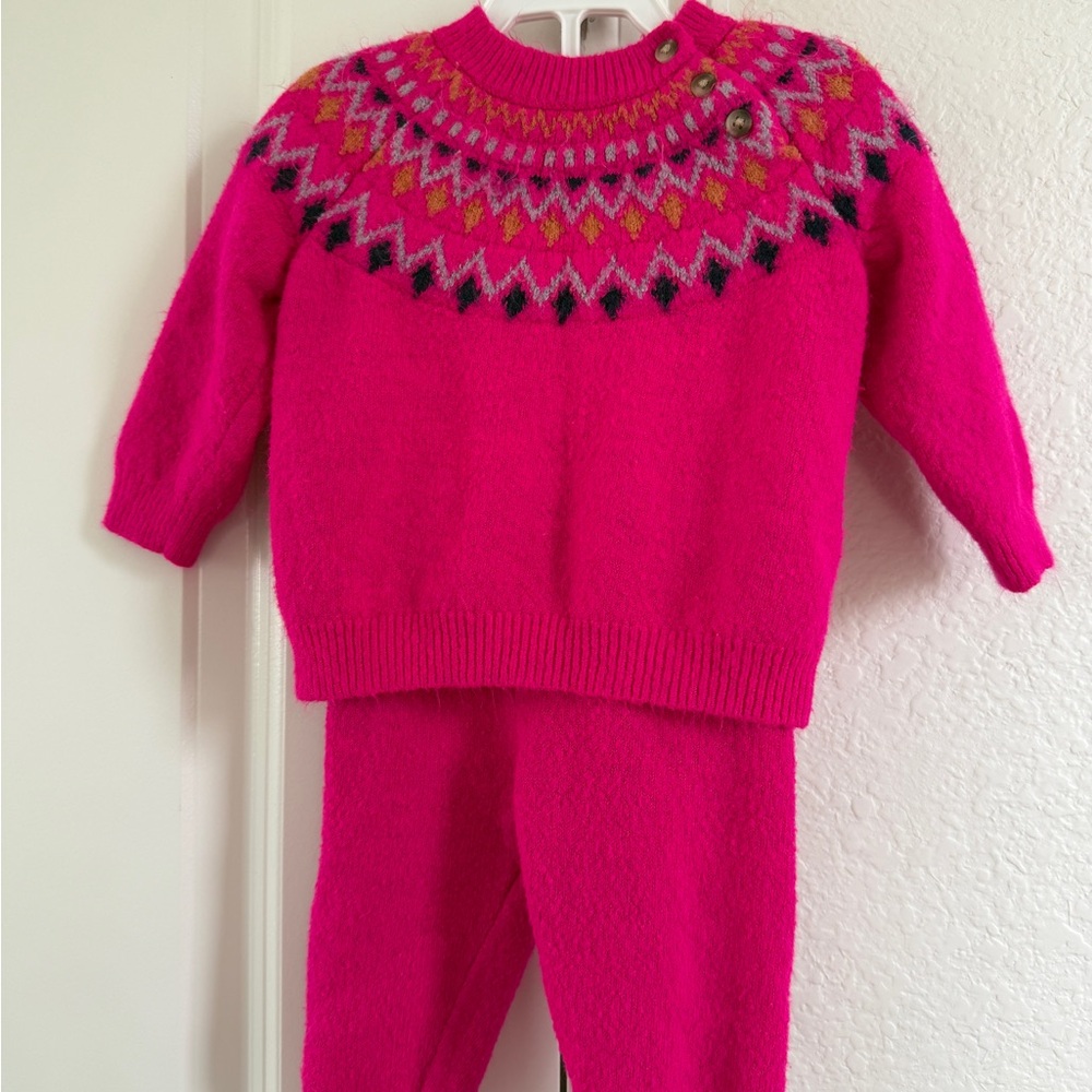 Cat & Jack Bright Pink Knit Set